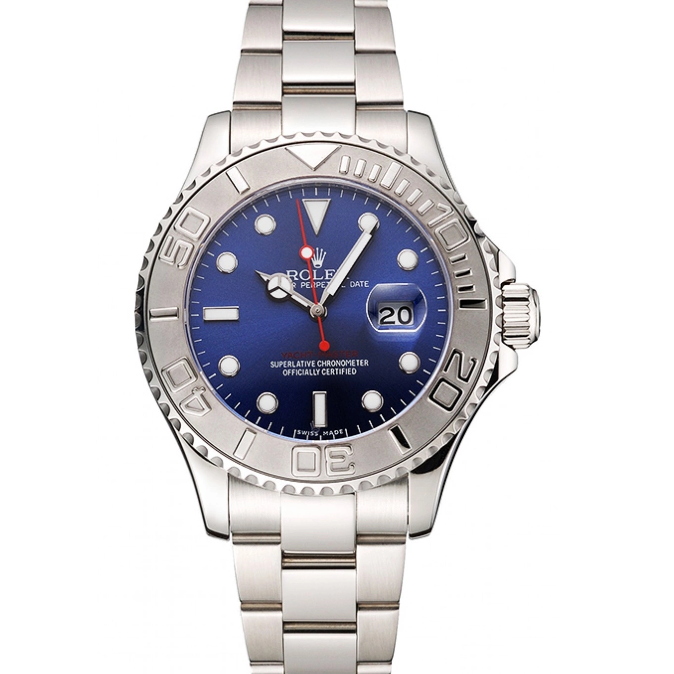 Good copy rolex watches Dial Blue Rolex Yacht-Master Case Stainless Bracelet And Steel 0514